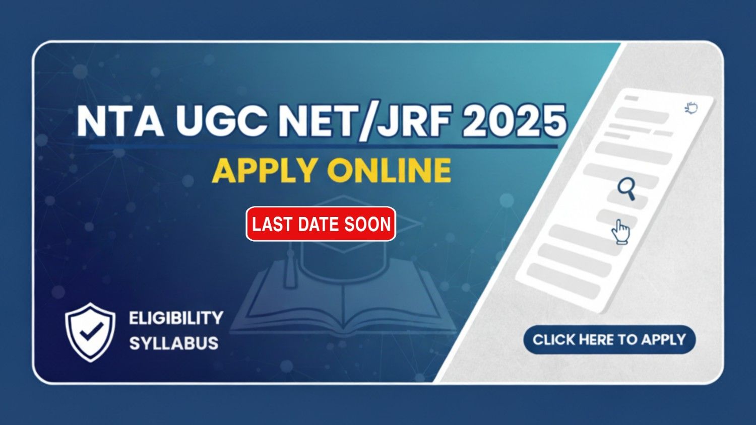 NTA UGC NET JRF 2025 Apply Online - Last Date Soon